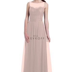 Bill Levkoff Blush Pink Bridesmaid Dress